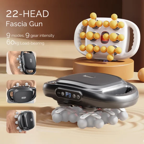 22 Head Percussion Massage Gun with LCD Screen