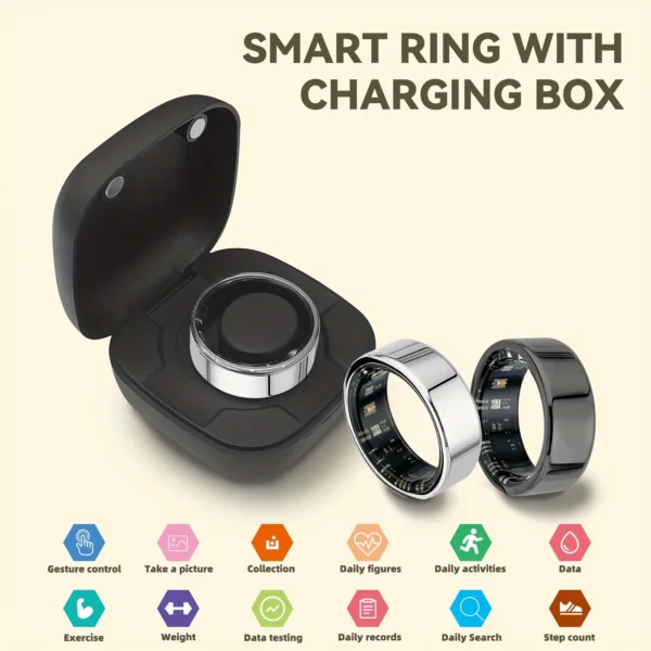 Smart Ring Fitness Tracker - Steps and Sleep