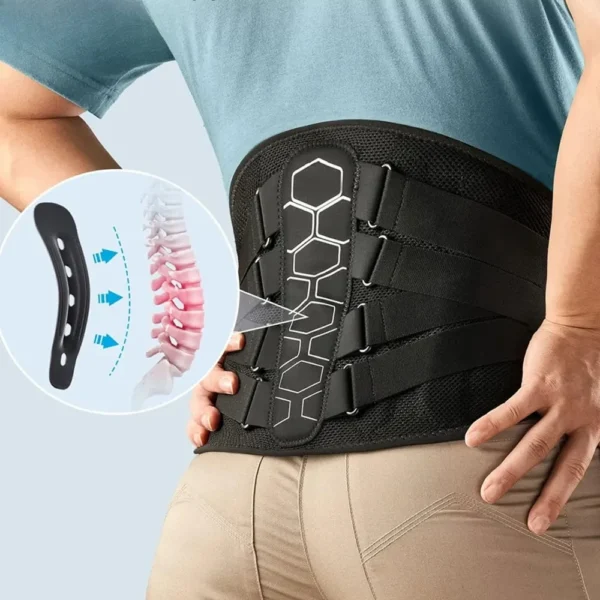 Lumbar Support Back Brace with Soft Pad – 6 Sizes