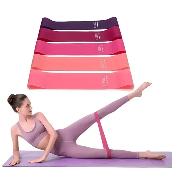 5 Piece Latex Exercise Resistance Bands Set
