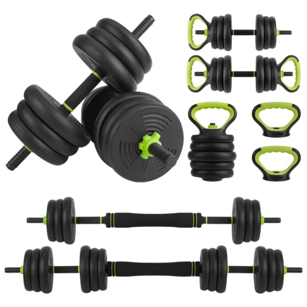 4 in 1 Adjustable Dumbbell Set – 44 lb Starter Home Gym
